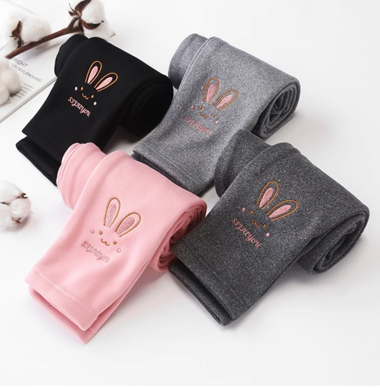 Bunny Embroidered Fleece Pants