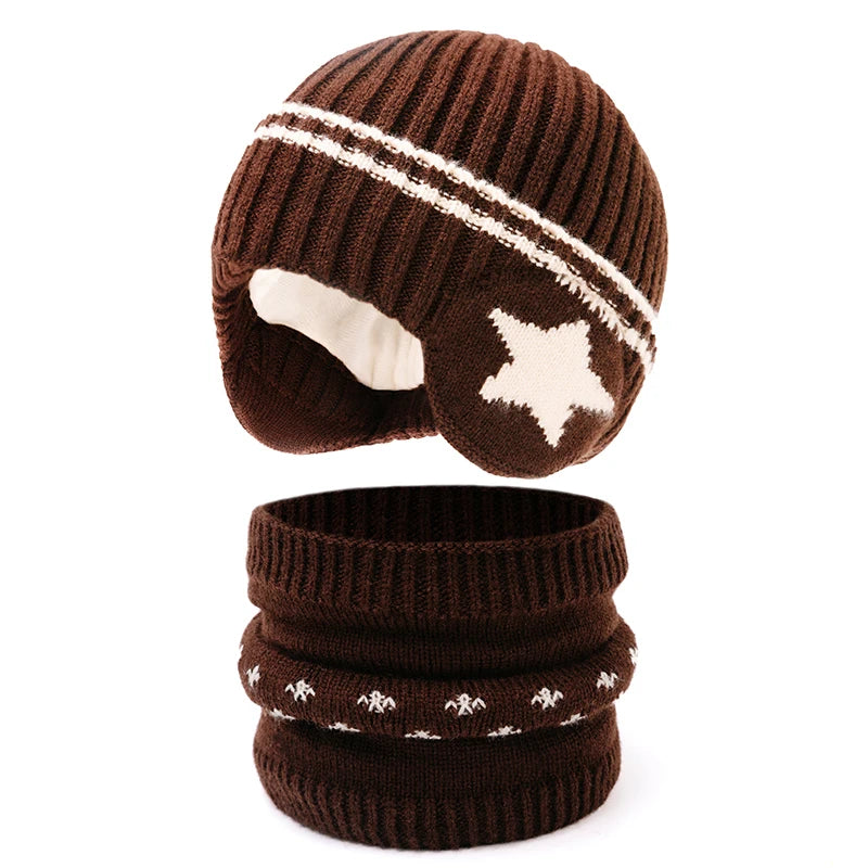 Warm Knit Beanie and Neck Warmer Set