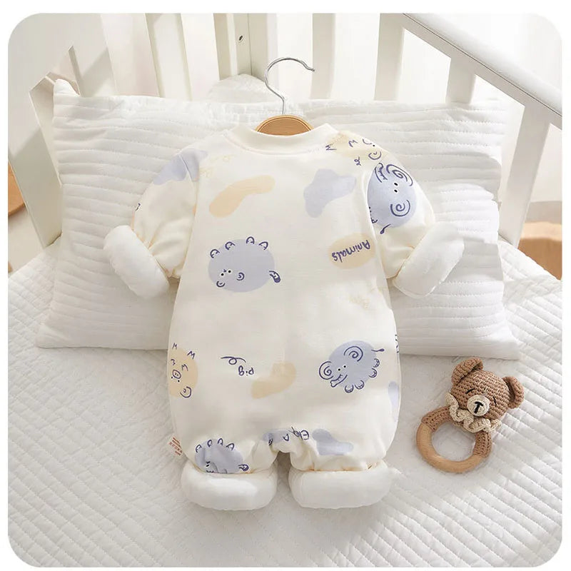 Adorable Animal Pattern Baby Romper