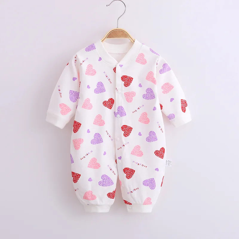 Adorable Baby Animal & Fruit Print Rompers