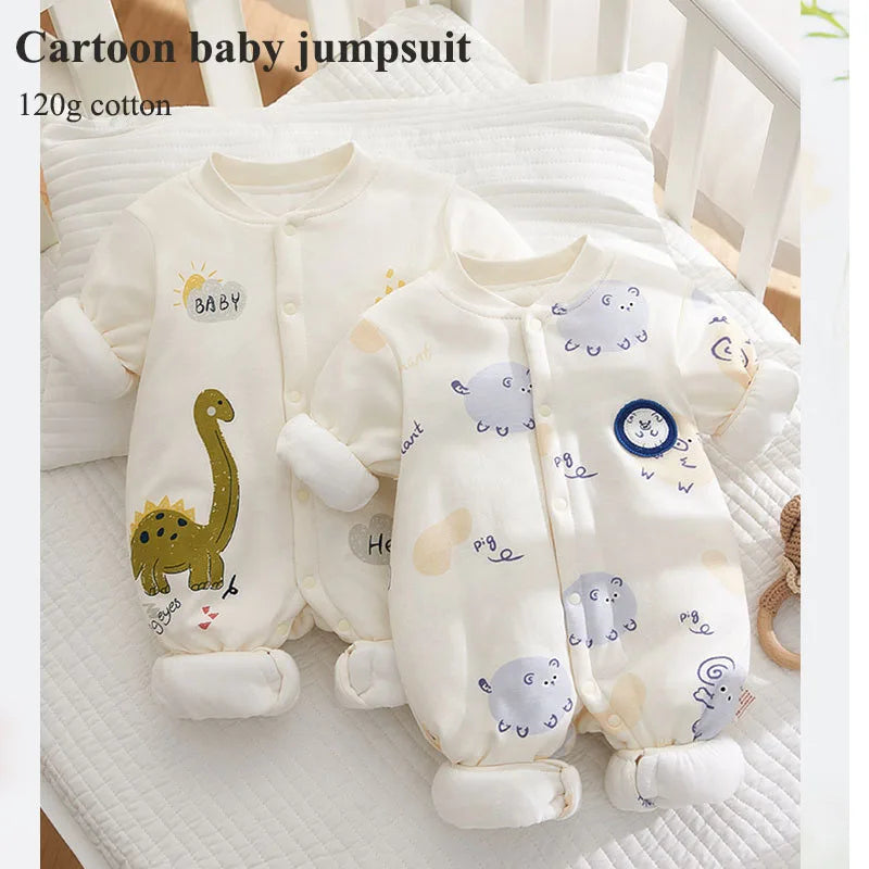 Adorable Animal Pattern Baby Romper