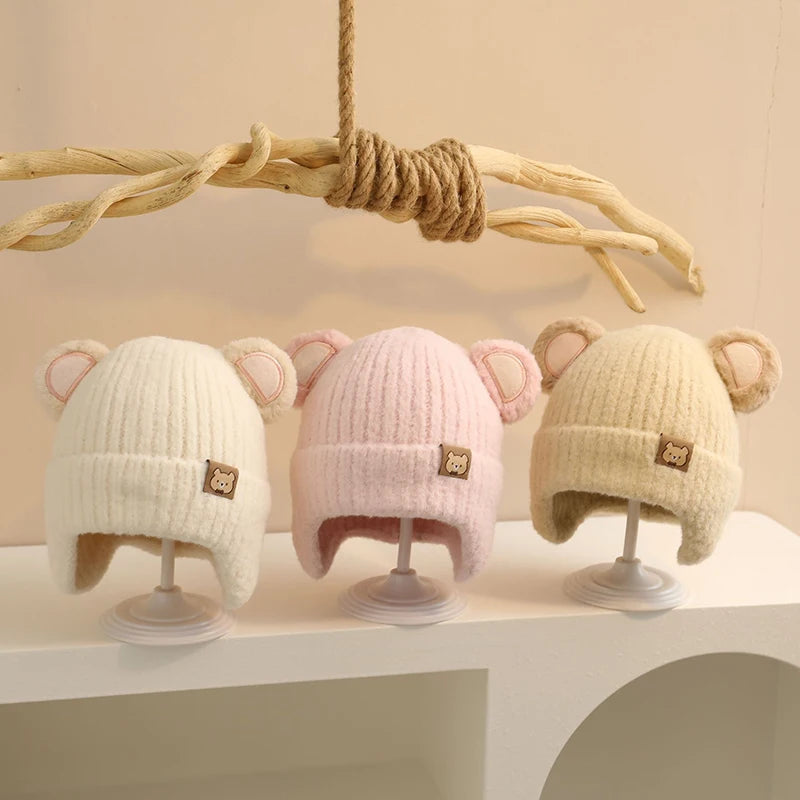 Cute Bear Earmuff Hats for Kids