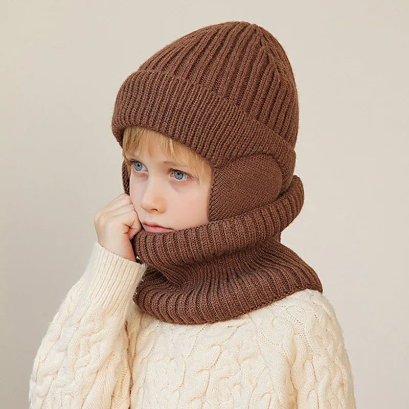 Winter Knit Hat & Neck Warmer Set