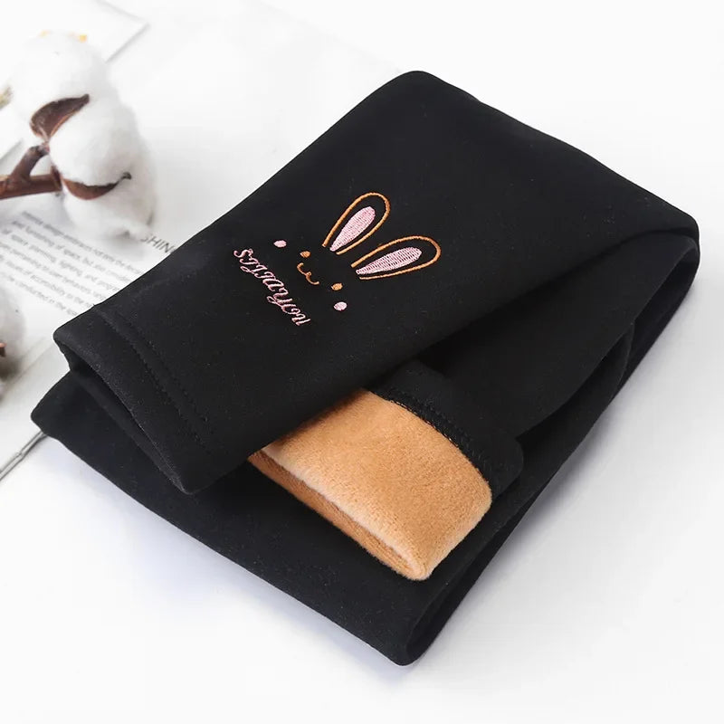 Bunny Embroidered Fleece Pants