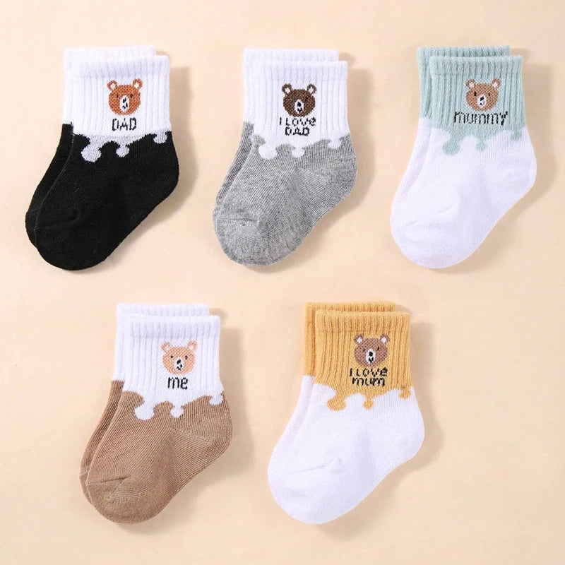 Cute Bear Family Baby Socks