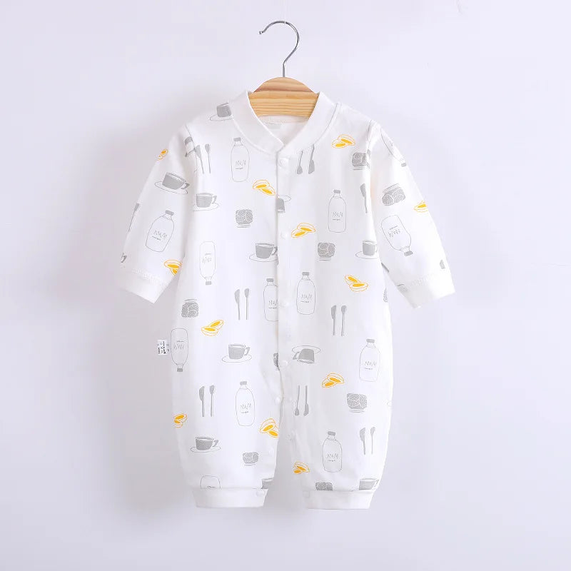 Adorable Baby Animal & Fruit Print Rompers
