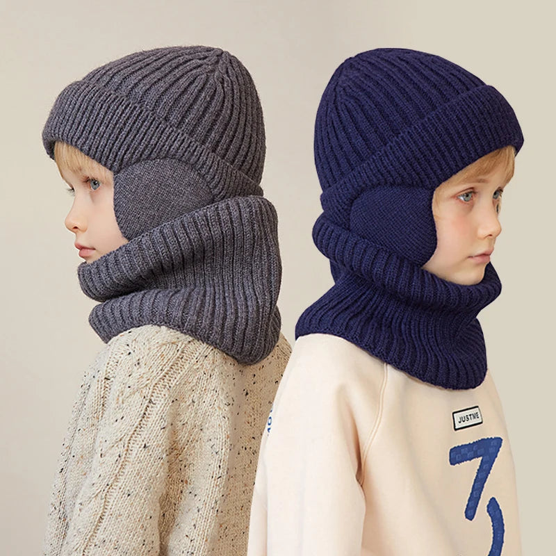 Winter Knit Hat & Neck Warmer Set