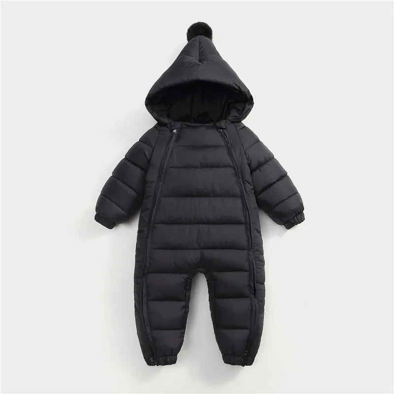 Colorful Kids’ Puffer Snowsuit with Hood