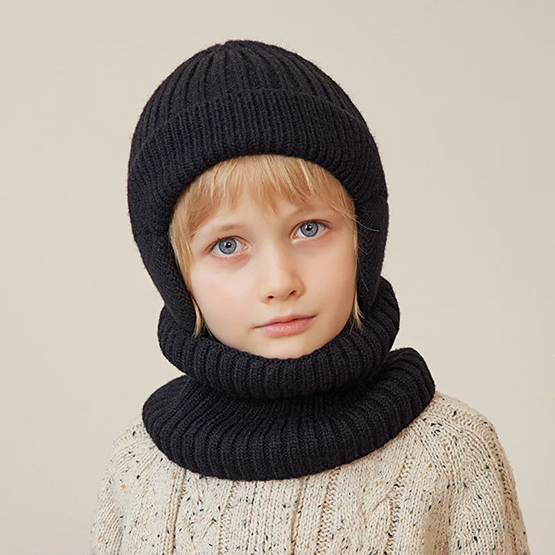 Winter Knit Hat & Neck Warmer Set