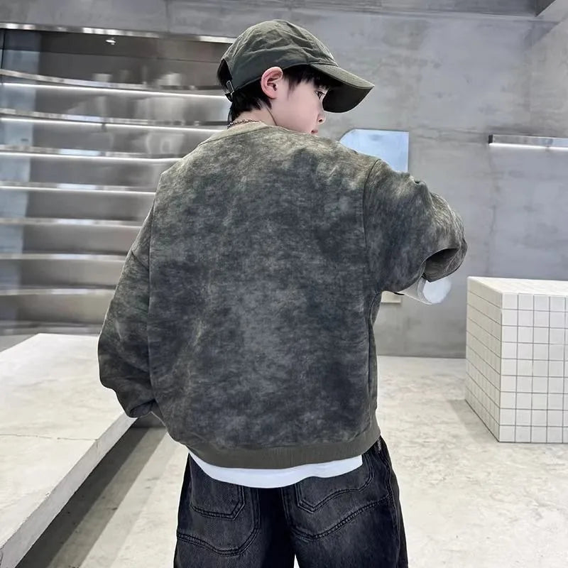 Casual Loose Fit Graphic Sweatshirt