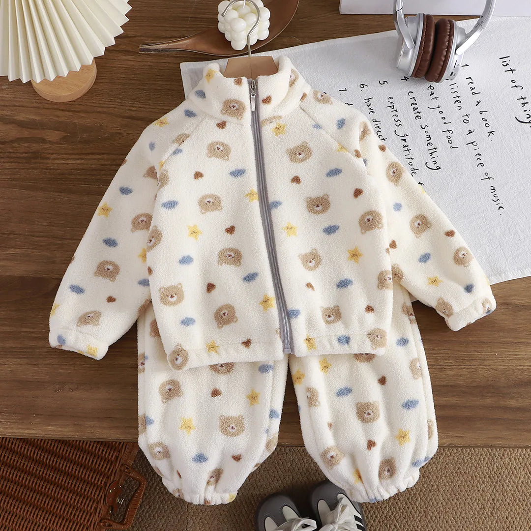 Adorable Baby Fleece Clothes with Cute Animal Prints