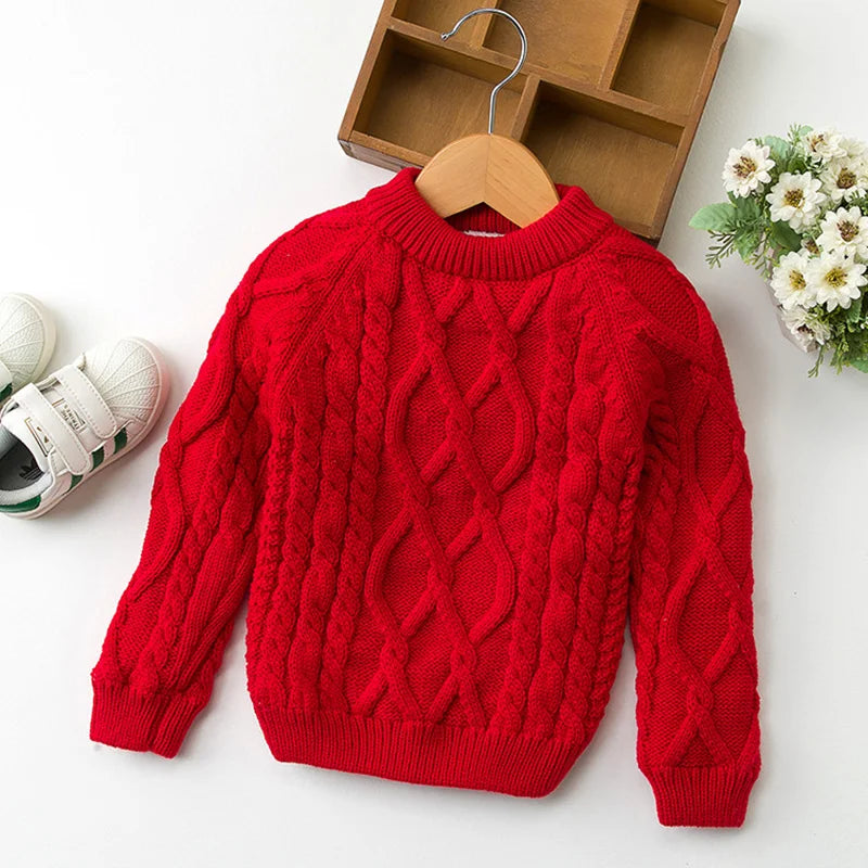 Classic Cable-Knit Sweaters for Kids