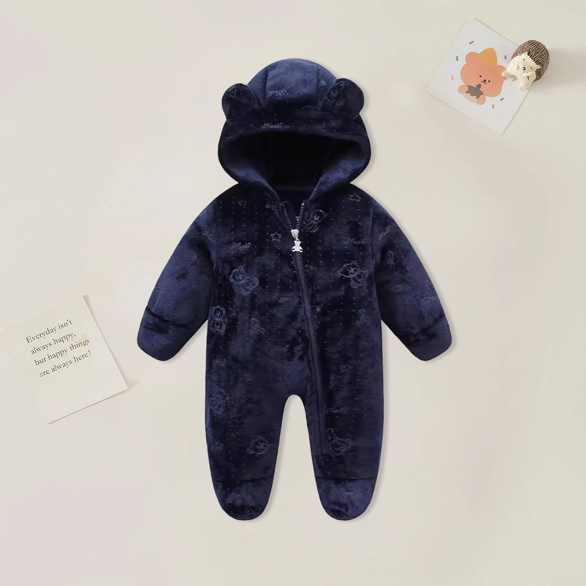 Cozy Bears Hooded Baby Jumpsuit Collection