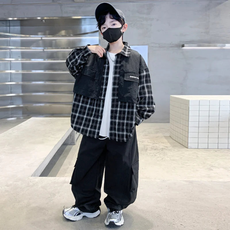 Casual Streetwear Boy's Outfit Set