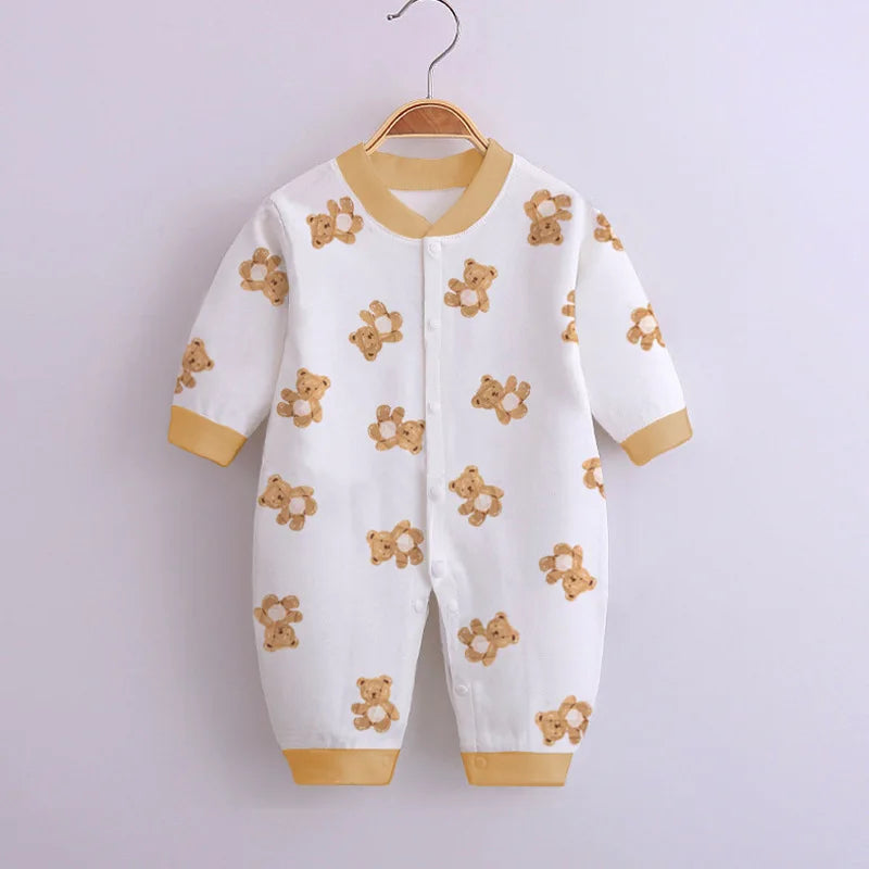 Adorable Baby Animal & Fruit Print Rompers