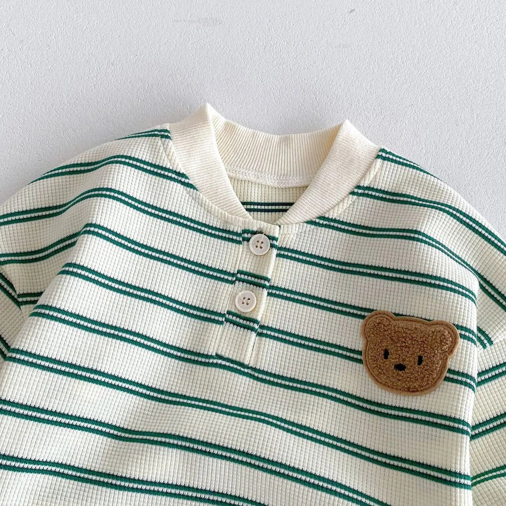Baby Bear Striped Sweater and Pants Set