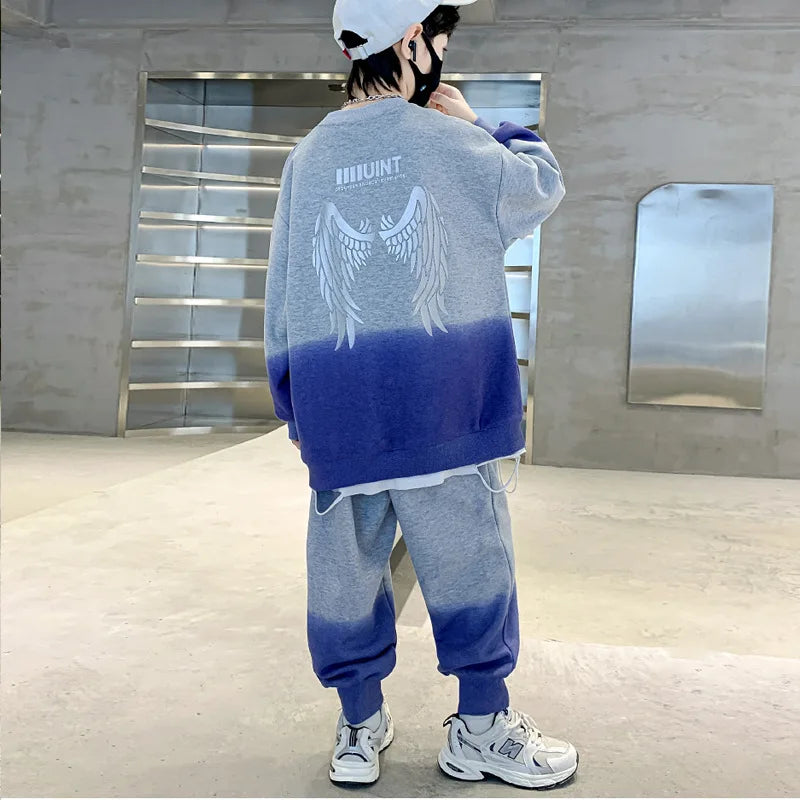 Street Kid Style Crewneck & Jogger Set