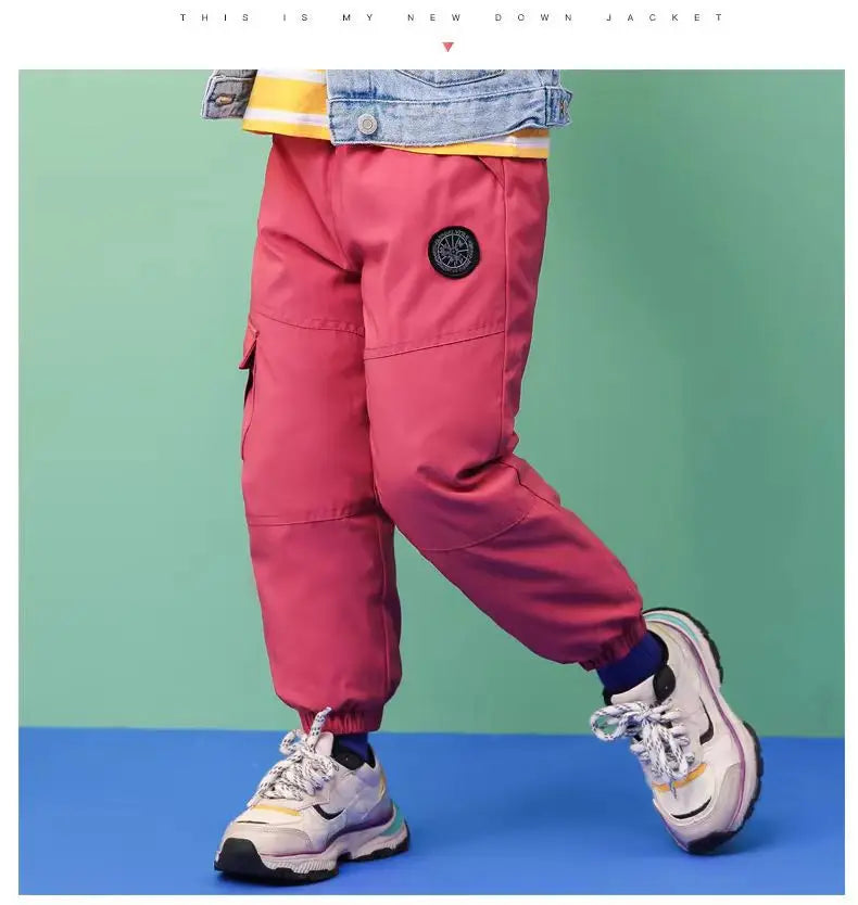 Casual Winter Down Cargo Pants