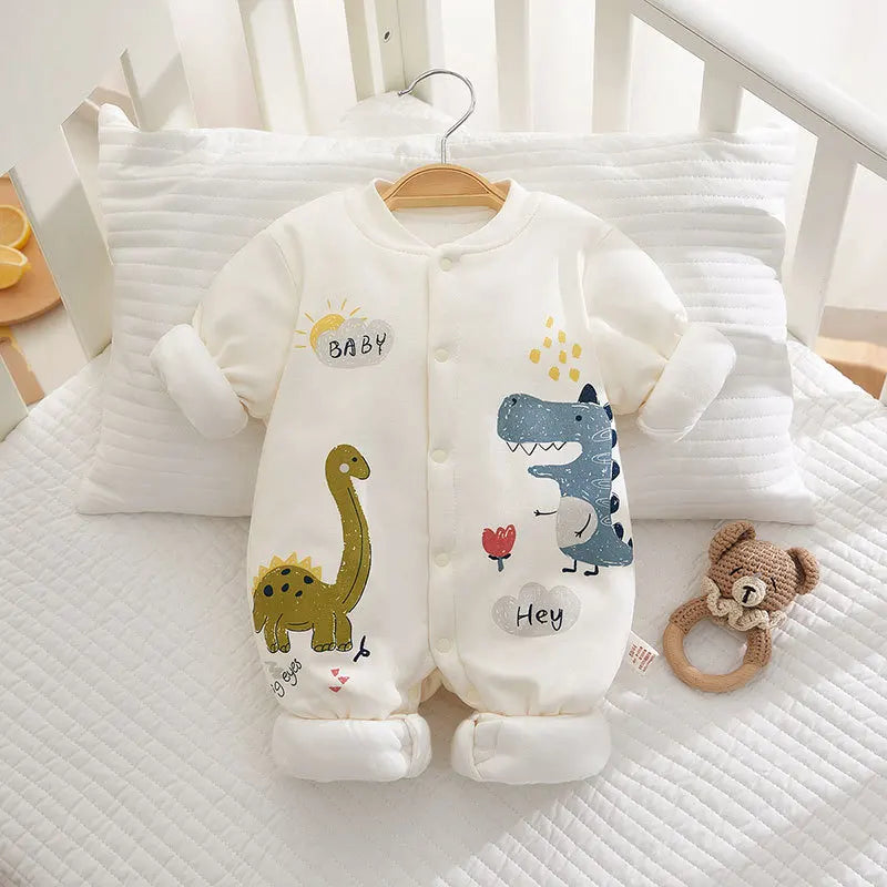 Adorable Animal Pattern Baby Romper