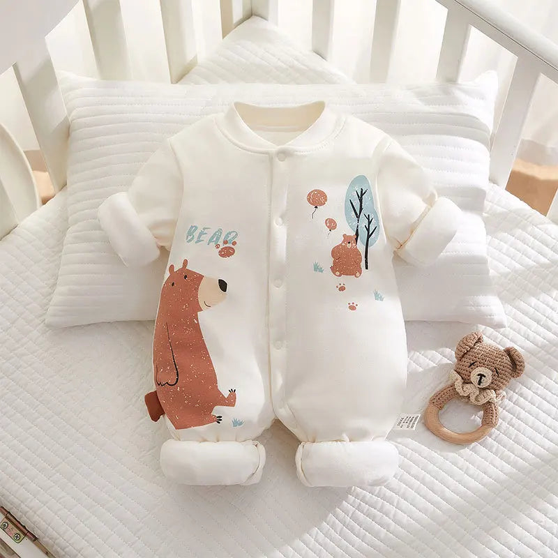 Adorable Animal Pattern Baby Romper