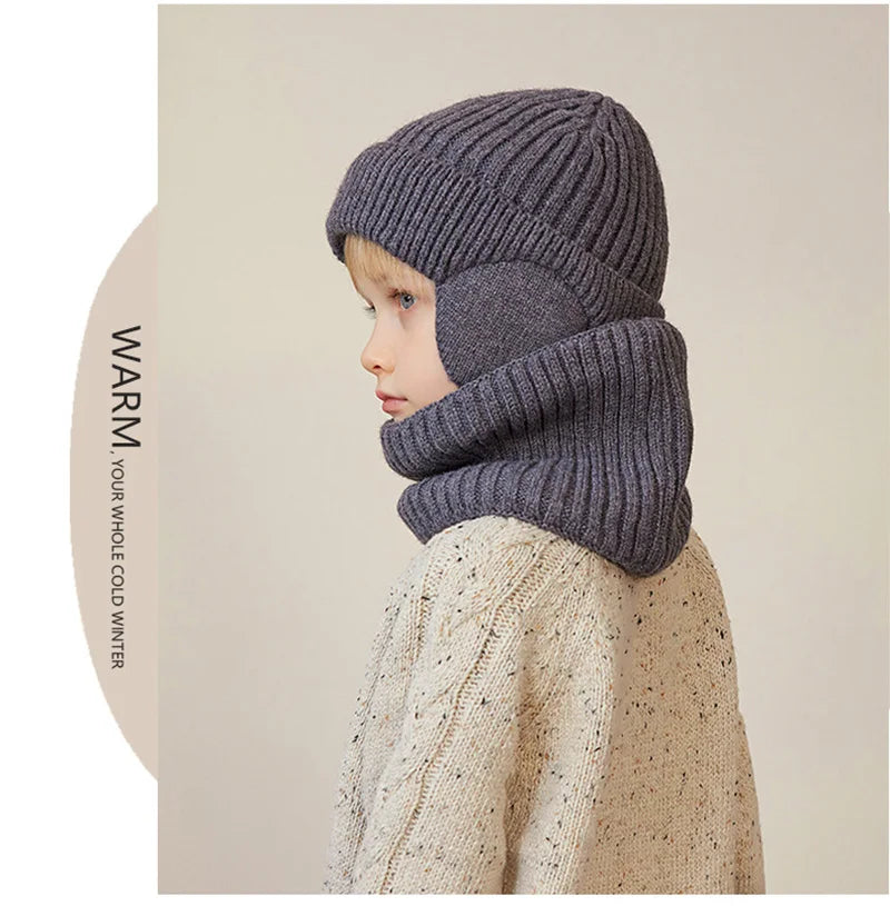 Winter Knit Hat & Neck Warmer Set