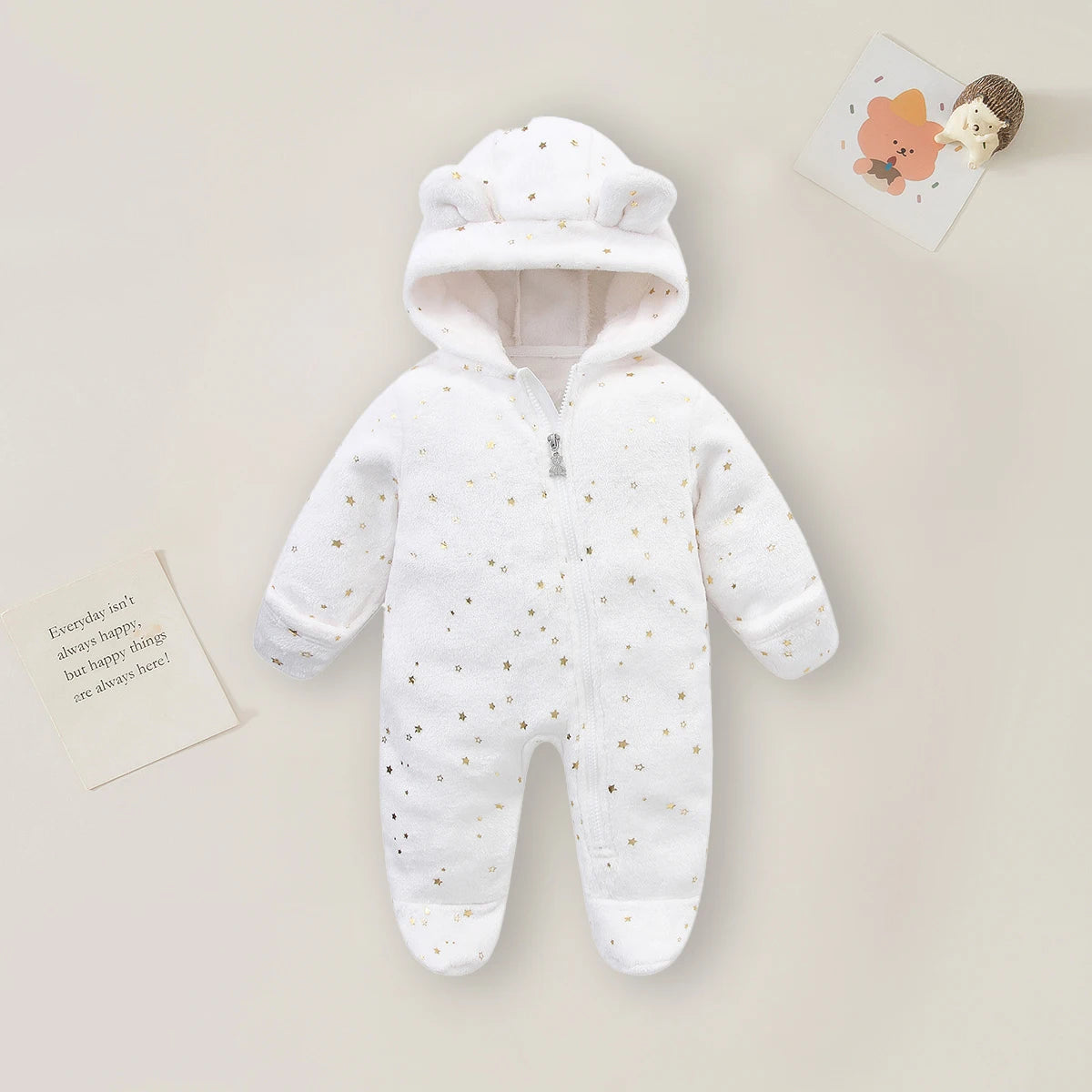 Cozy Bears Hooded Baby Jumpsuit Collection