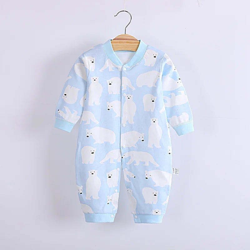 Adorable Baby Animal & Fruit Print Rompers