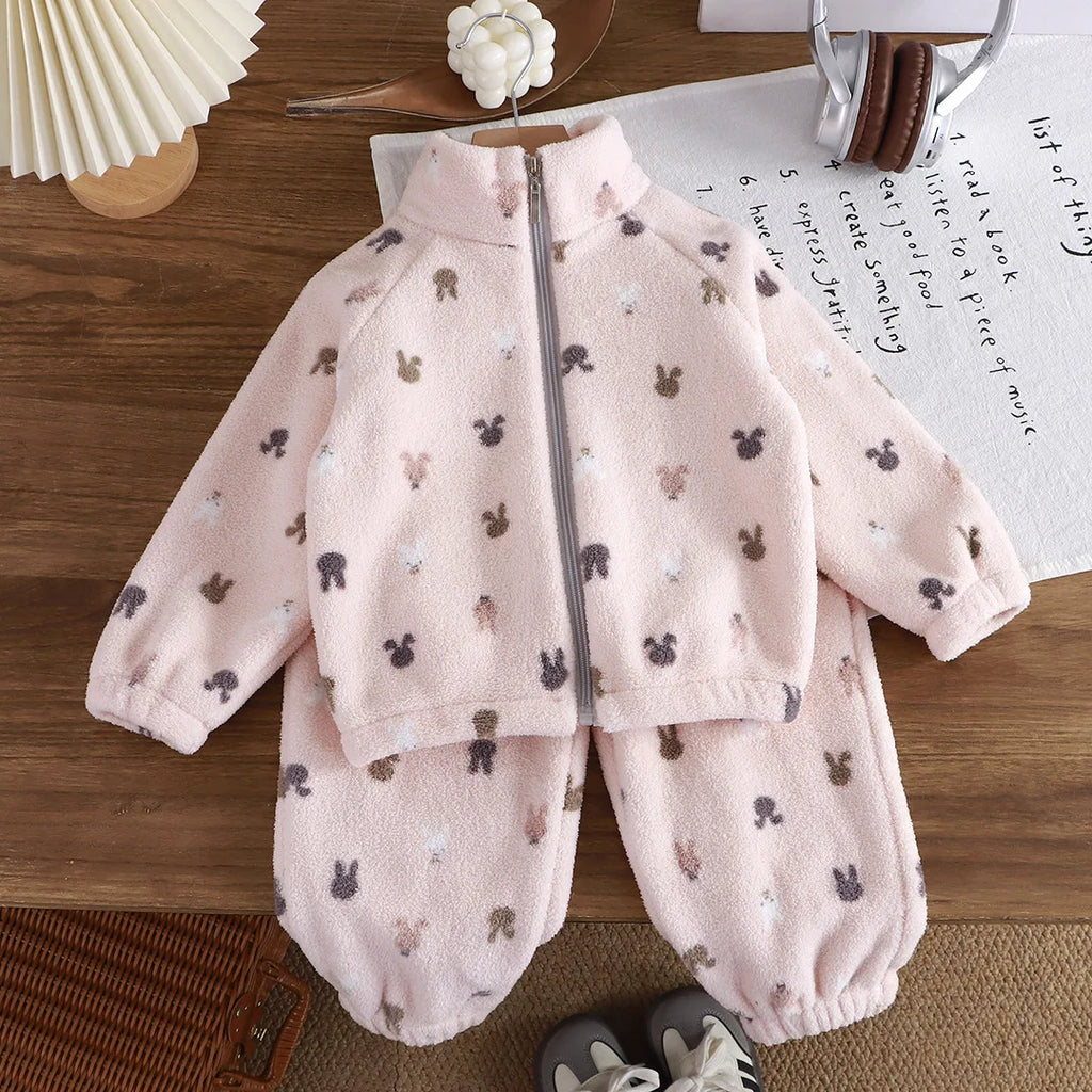 Adorable Baby Fleece Clothes with Cute Animal Prints