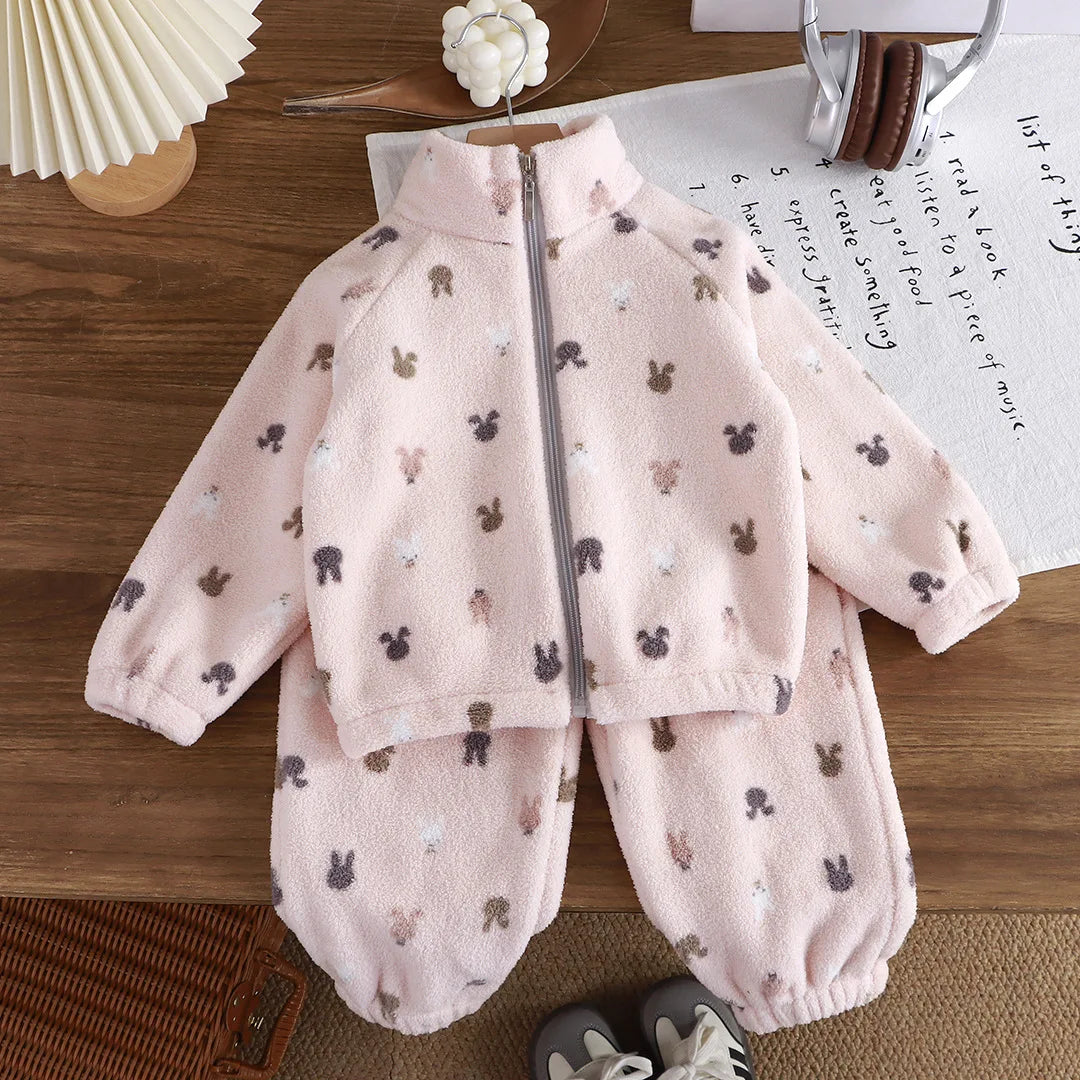 Adorable Baby Fleece Clothes with Cute Animal Prints