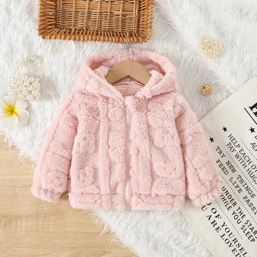 Cute Pink Fuzzy Hoodie for Girls