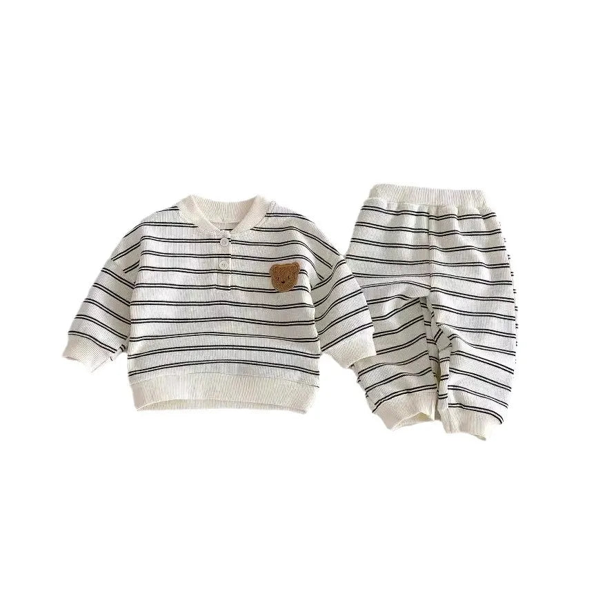 Baby Bear Striped Sweater and Pants Set