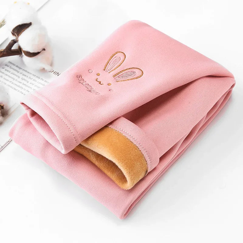 Bunny Embroidered Fleece Pants