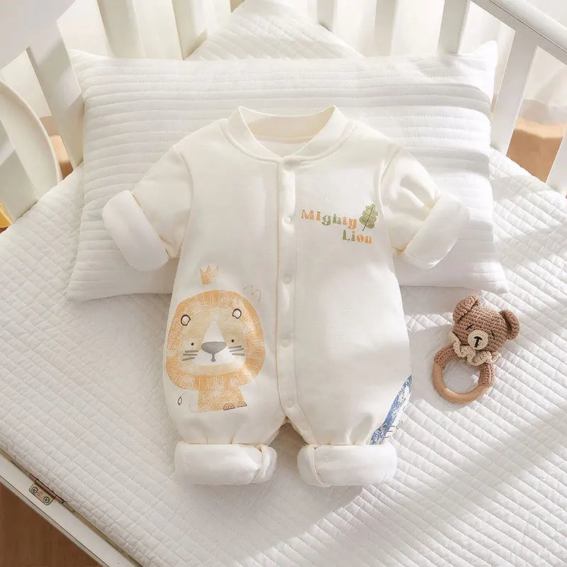 Adorable Animal Pattern Baby Romper