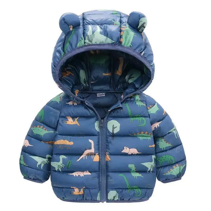 Animal Pattern Kids Puffer Jacket