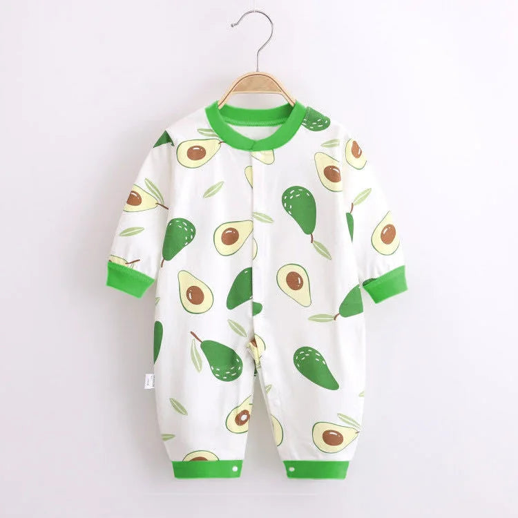 Adorable Baby Animal & Fruit Print Rompers