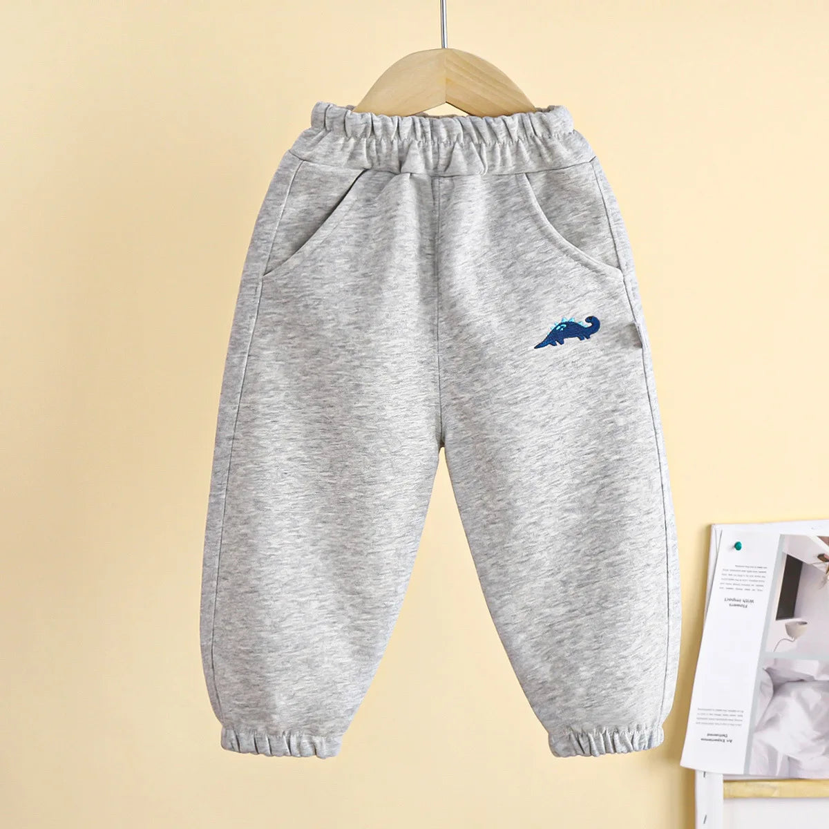 Kids' Casual Dino Embroidered Sweatpants