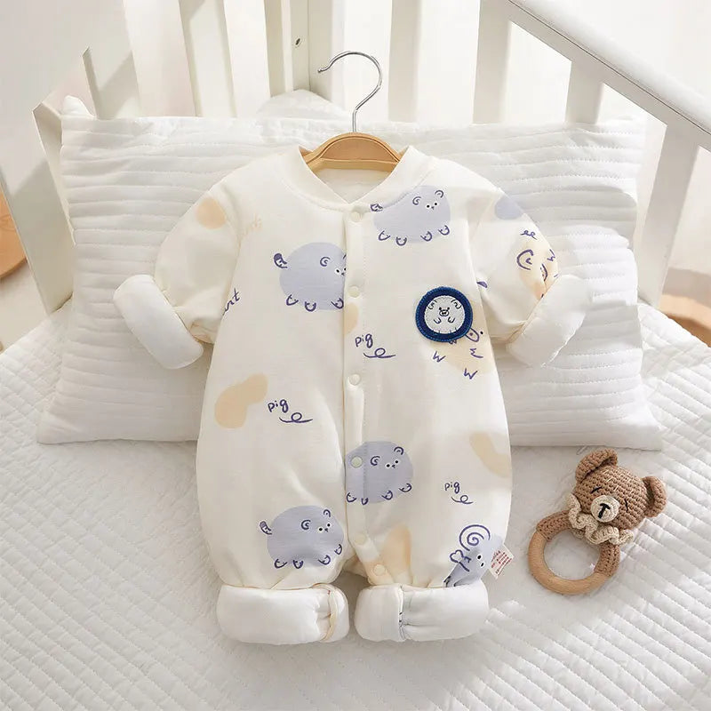 Adorable Animal Pattern Baby Romper