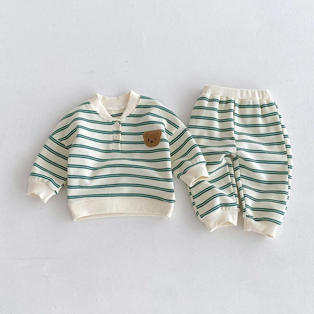 Baby Bear Striped Sweater and Pants Set