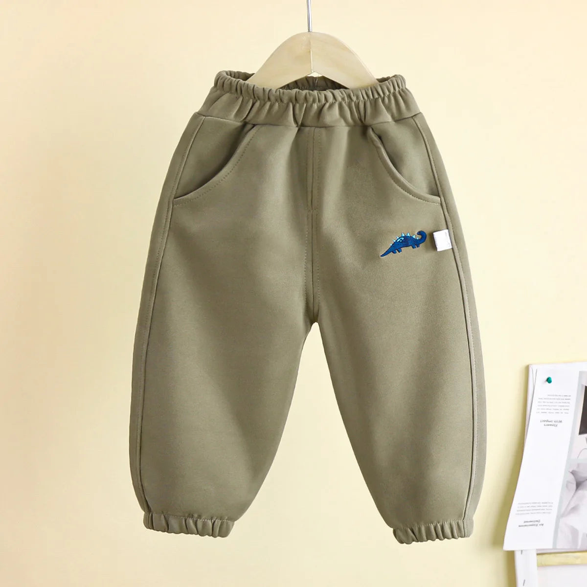 Kids' Casual Dino Embroidered Sweatpants