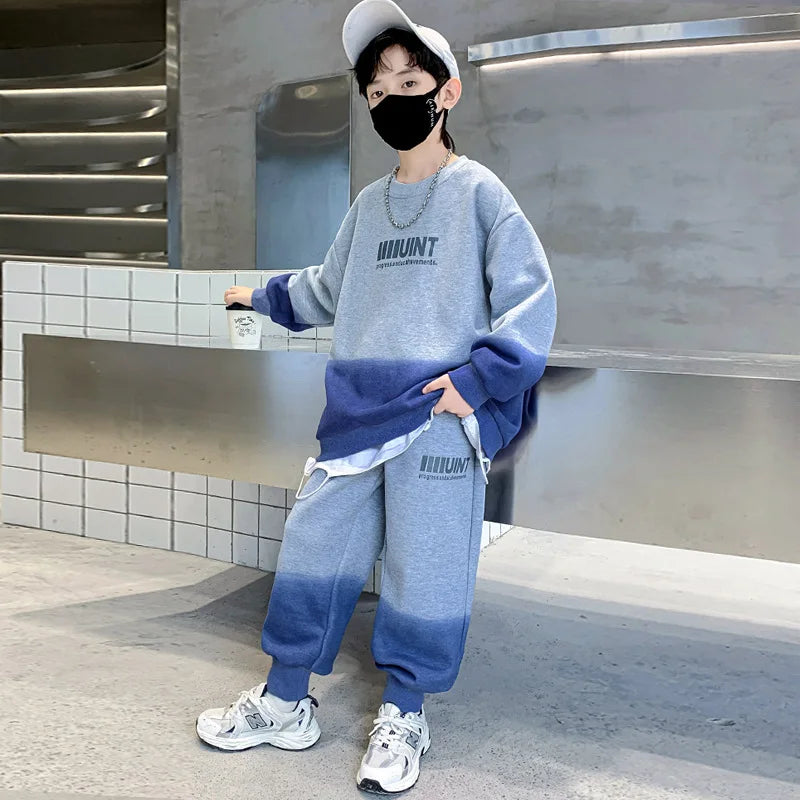 Street Kid Style Crewneck & Jogger Set