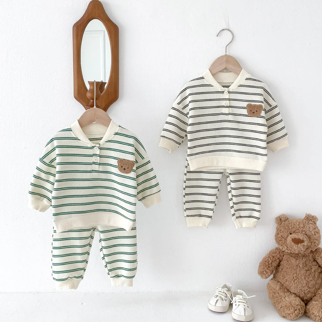 Baby Bear Striped Sweater and Pants Set