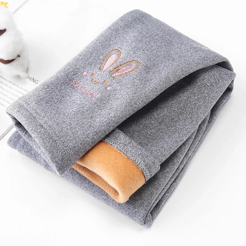 Bunny Embroidered Fleece Pants