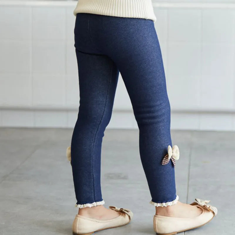 Denim Pants with Bow Toddler & Kids