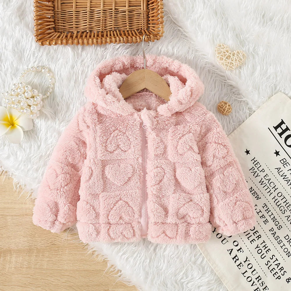 Cute Pink Fuzzy Hoodie for Girls