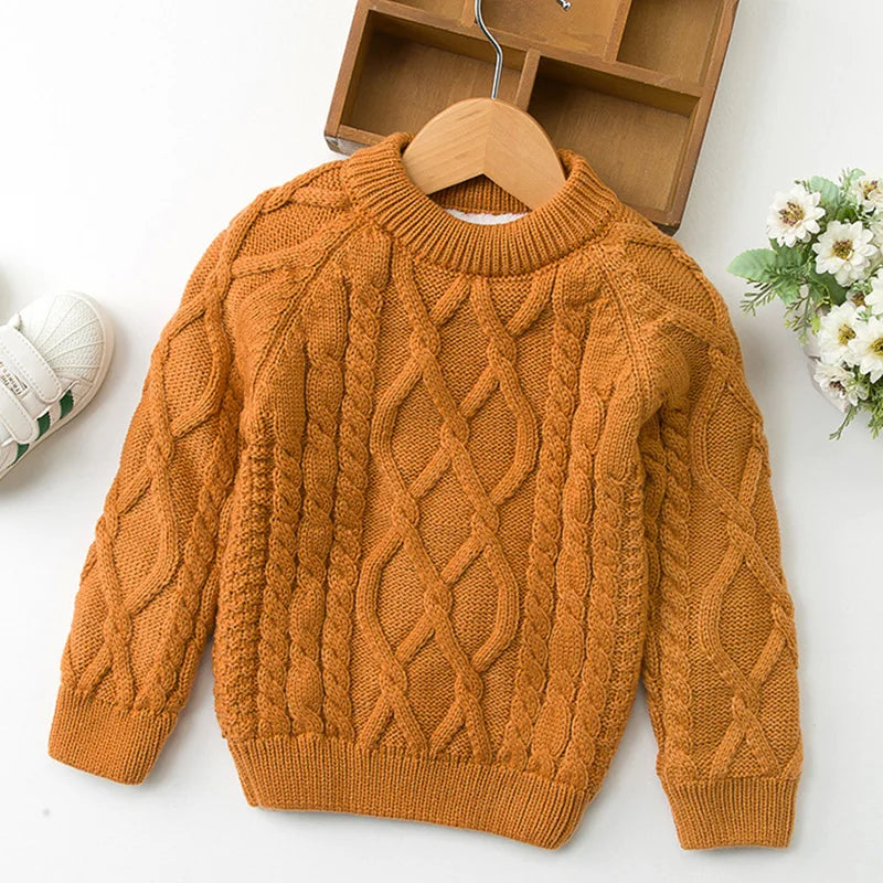 Classic Cable-Knit Sweaters for Kids